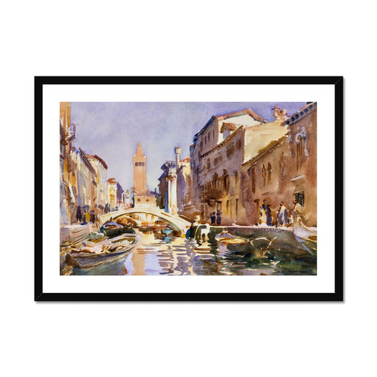 Sargent - Venetian Canal Framed Print - Boutique de l´Art