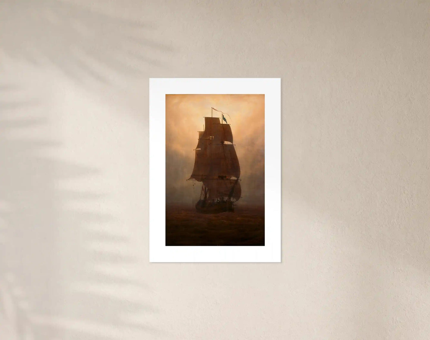 Friedrich - Segelschiff im Nebel Poster - Boutique de l´Art