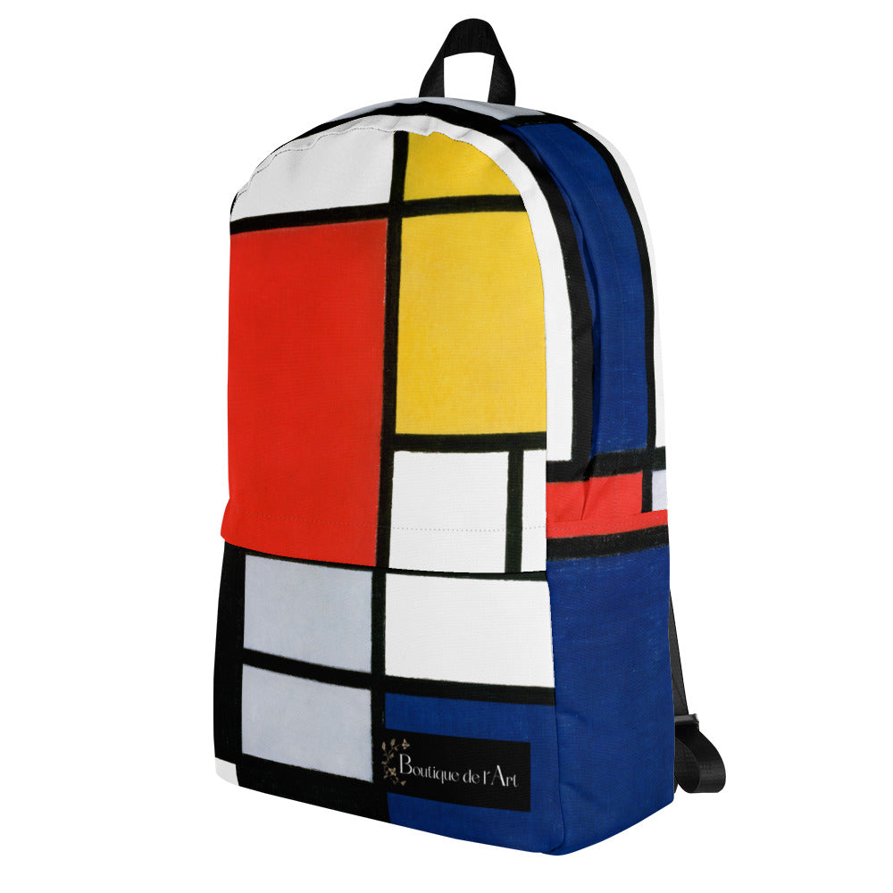 Mondrian - Composition with Red, Yellow, Blue, and Black Rucksack - Boutique de l´Art