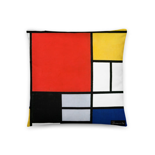 Mondrian - Composition with Red, Yellow, Blue, and Black Kissen - Boutique de l´Art