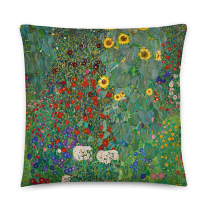 Klimt - Farm Garden with Sunflowers Kissen - Boutique de l´Art