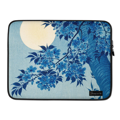Koson - Blossoming Cherry on a Moonlit Night Laptop-Tasche - Boutique de l´Art