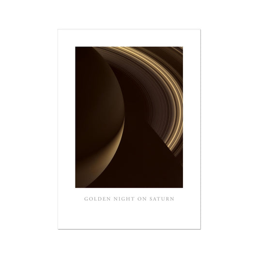 Golden Night on Saturn Poster - Atopurinto