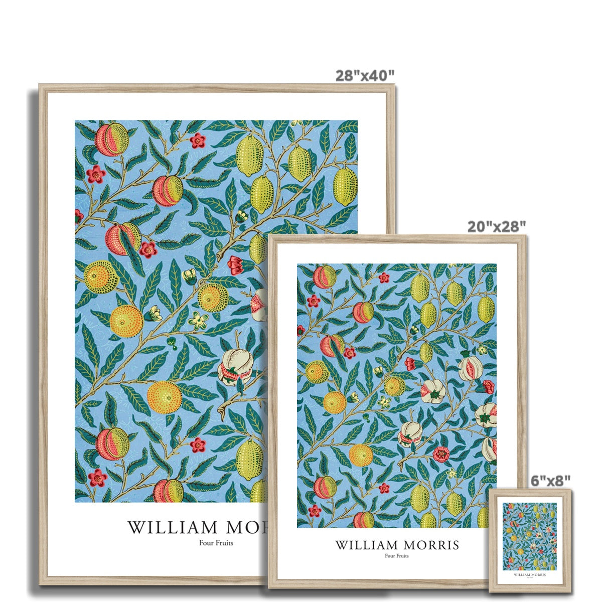 William Morris - Four fruits Framed Print - Boutique de l´Art