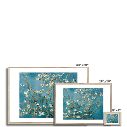 Van Gogh - Mandelblüte Poster in Premium Holzrahmen - Boutique de l´Art