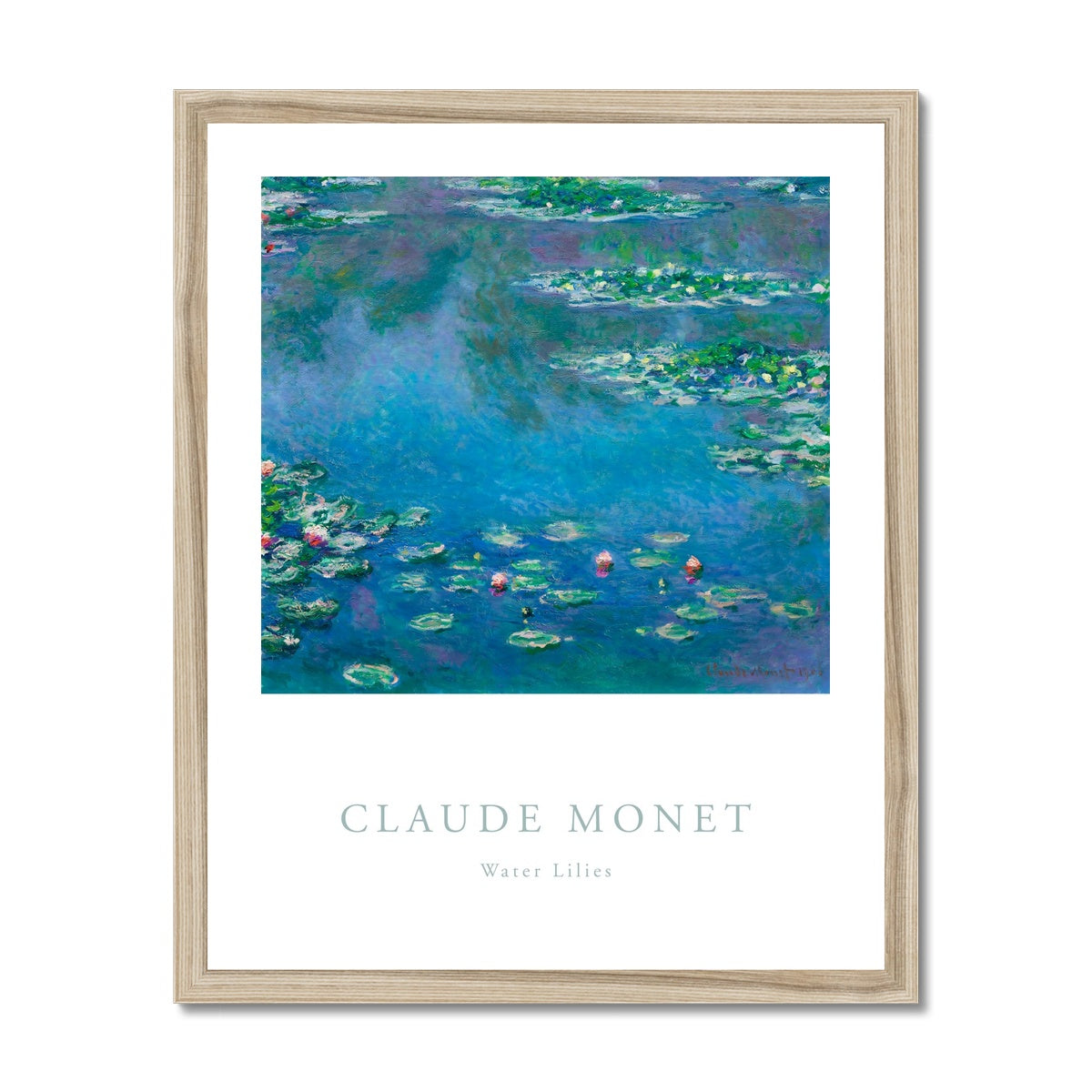 Monet - Water Lilies gerahmtes Poster - Atopurinto