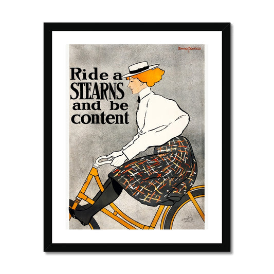 Penfield - Ride a Stearns and be content gerahmtes Poster - Atopurinto