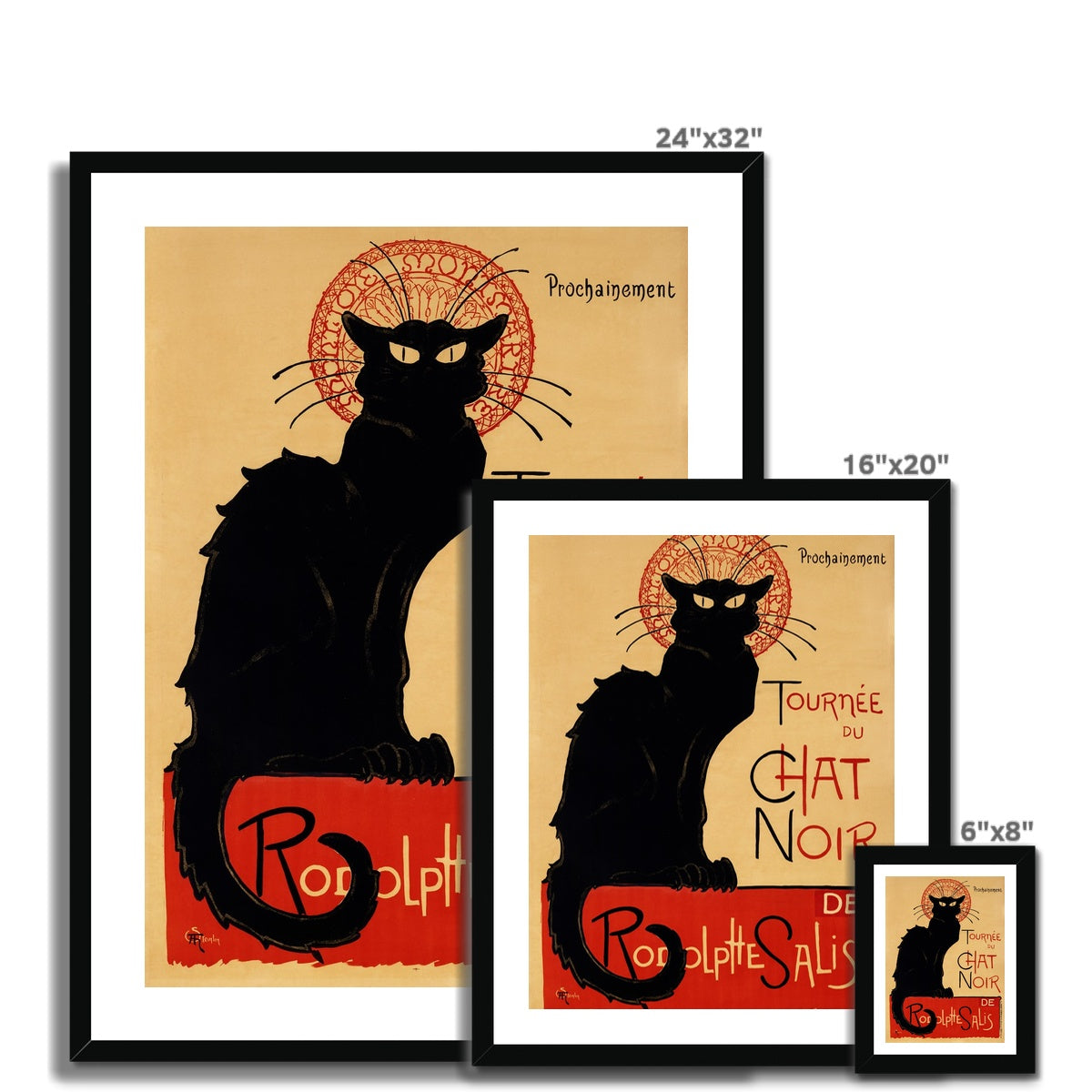 Le Chat Noir gerahmtes Poster - Atopurinto
