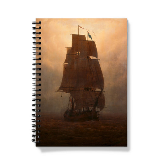 Friedrich - Sailling ship in the fog Notizbuch - Boutique de l´Art