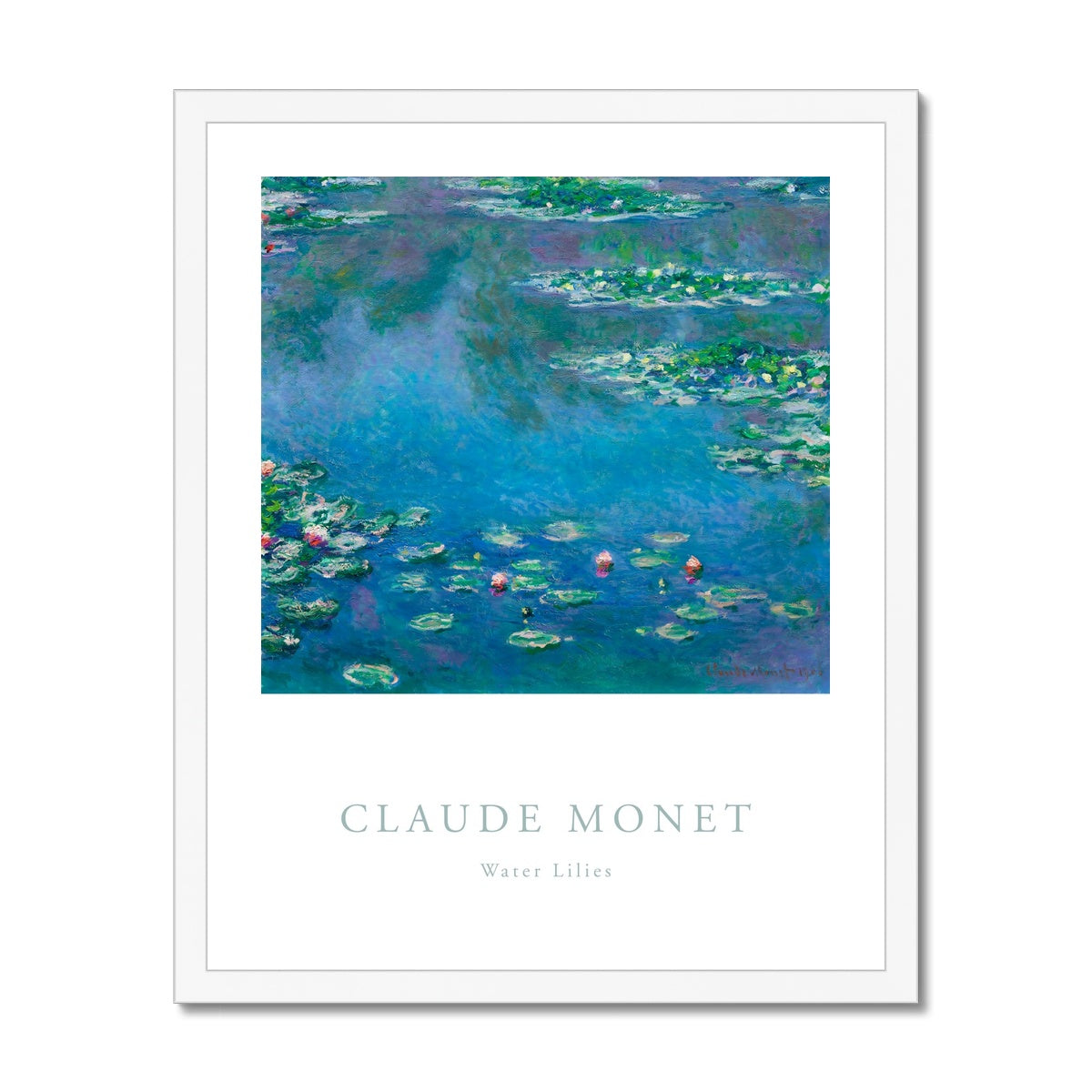 Monet - Water Lilies gerahmtes Poster - Atopurinto