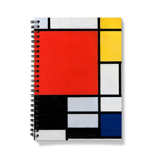 Mondrian - Composition with Red, Yellow, Blue, and Black Notizbuch - Atopurinto