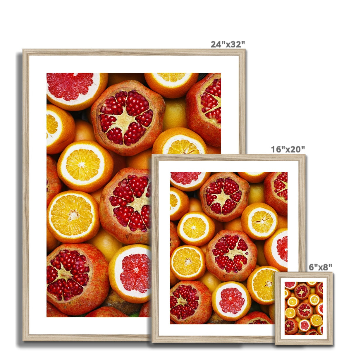 Pomegranate and Oranges gerahmtes Poster - Atopurinto