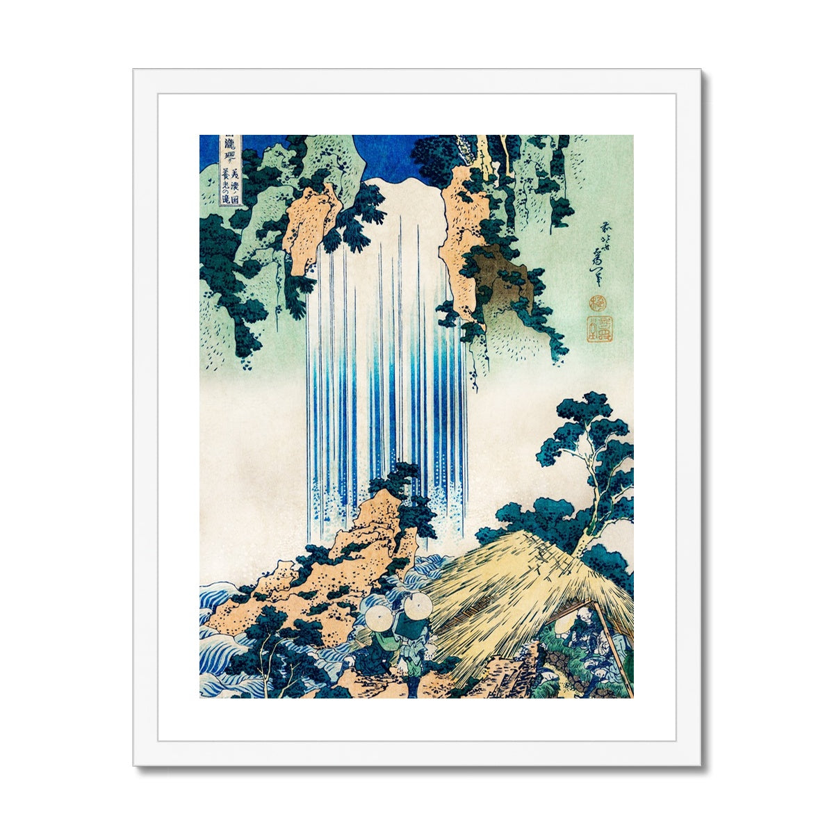 Hokusai - The Yoro Waterfall gerahmtes Poster - Atopurinto