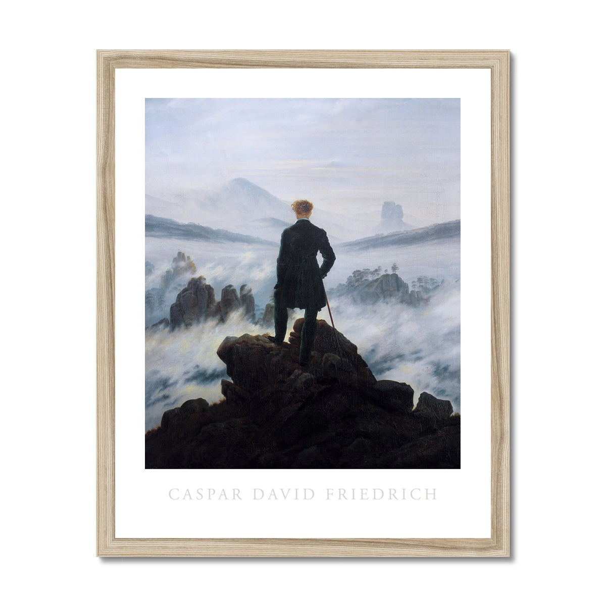 Friedrich - Wanderer gerahmtes Poster - Atopurinto