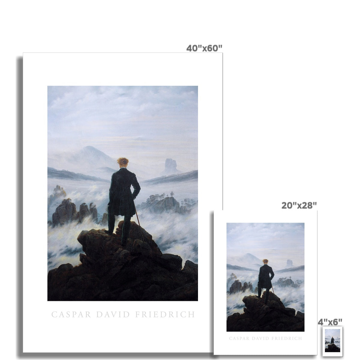 Friedrich - Wanderer Poster - Atopurinto