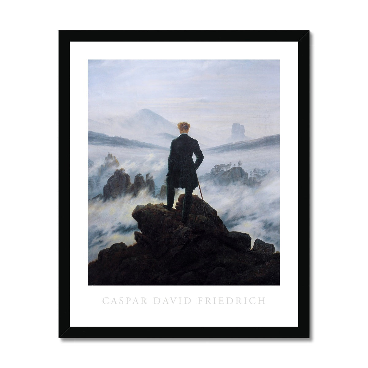 Friedrich - Wanderer gerahmtes Poster - Atopurinto