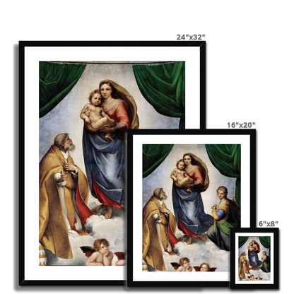 Raffael - Sixtinische Madonna Poster mit Rahmen - Boutique de l´Art