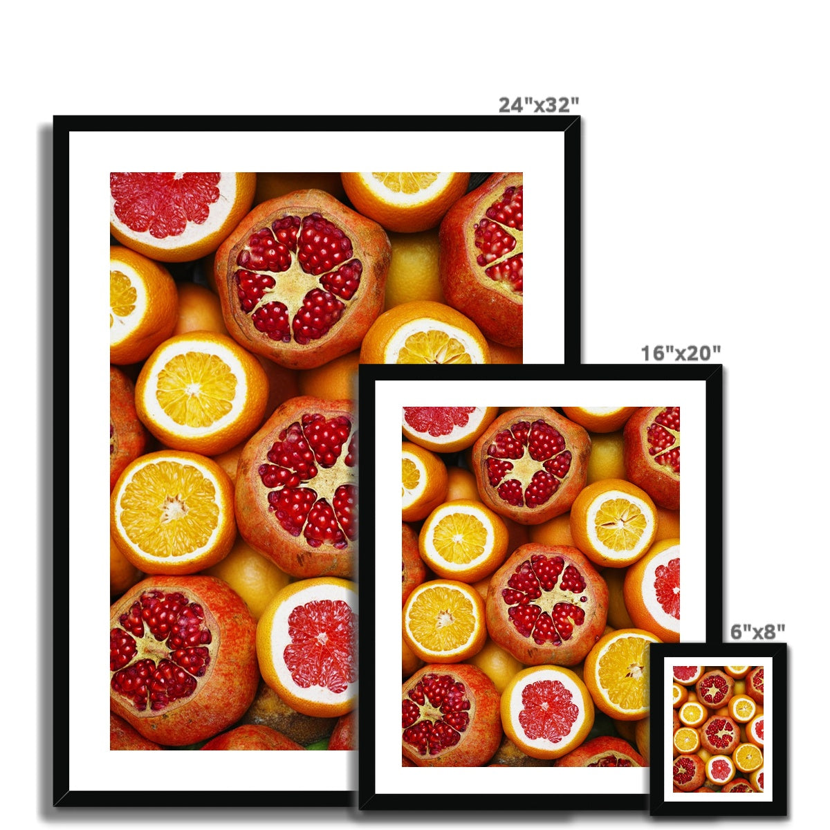 Pomegranate and Oranges gerahmtes Poster - Atopurinto