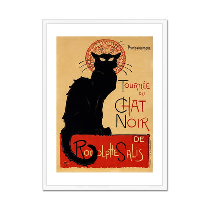 Steinlen - Le Chat Noir Poster in Premium Holzrahmen - Boutique de l´Art