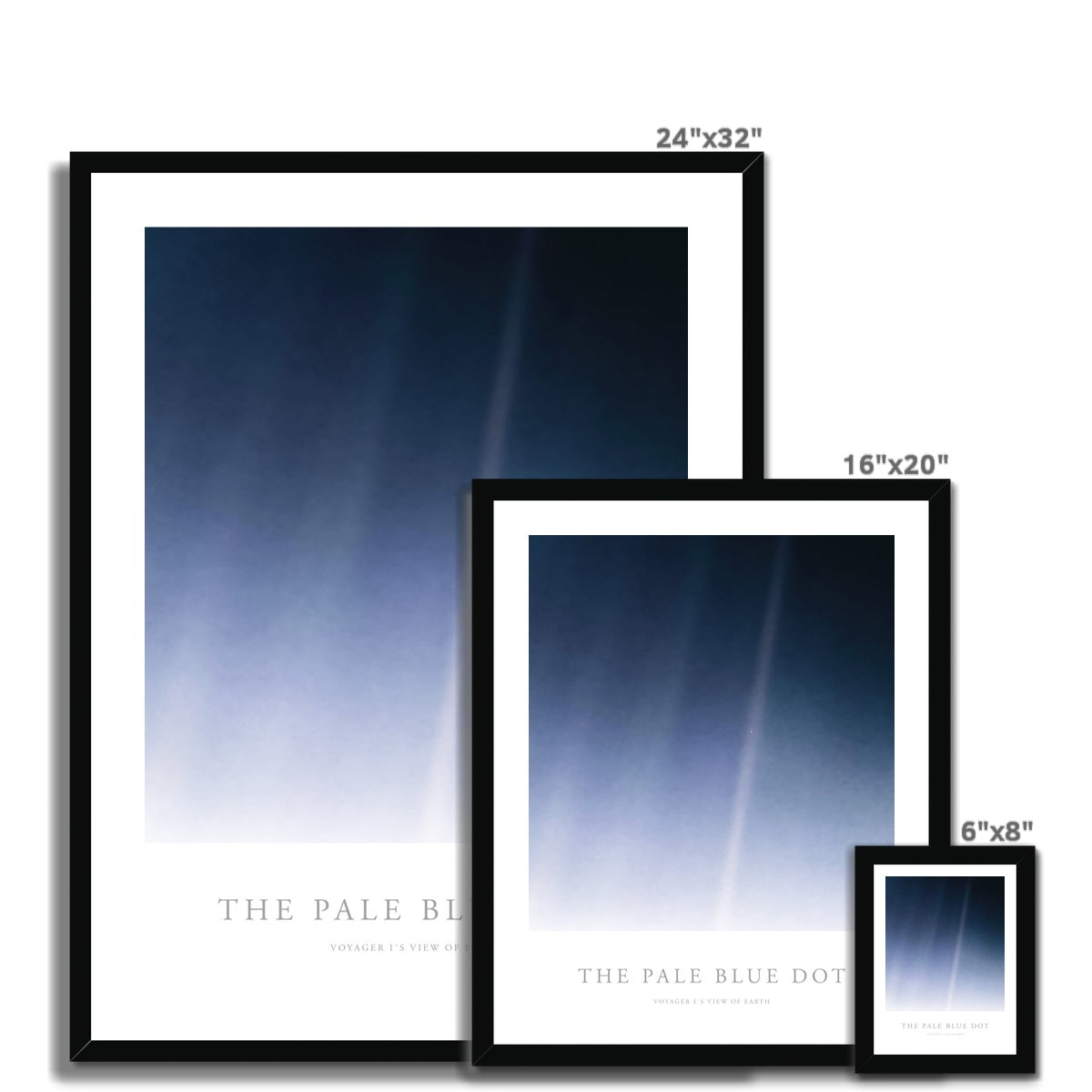 The Pale Blue Dot Poster mit Rahmen - Boutique de l´Art
