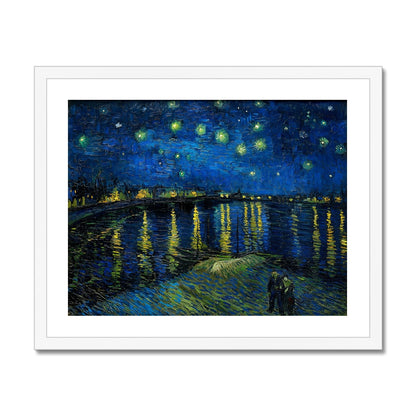 Van Gogh - Starry Night Over the Rhone gerahmtes Poster - Atopurinto