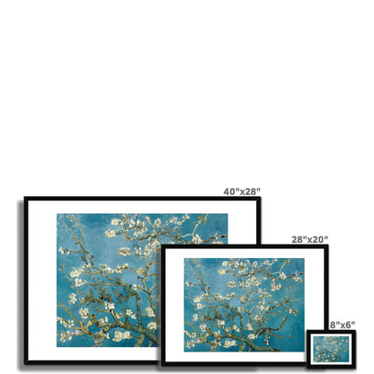 Van Gogh - Mandelblüte Poster in Premium Holzrahmen - Boutique de l´Art