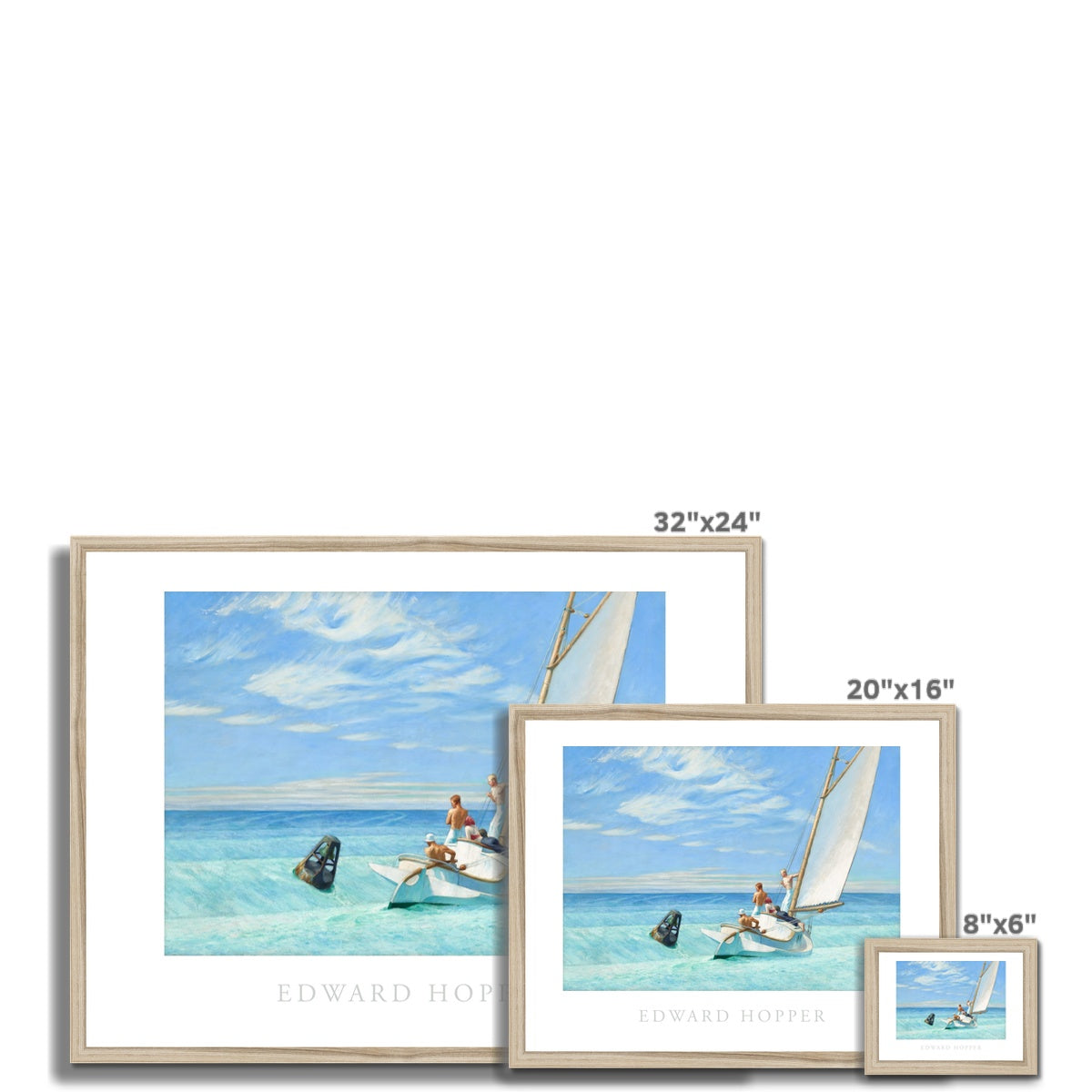 Hopper - Ground swell gerahmtes Poster - Atopurinto