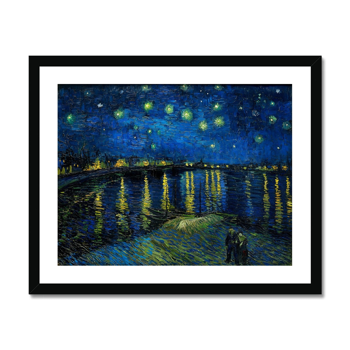 Van Gogh - Notte stellata sul Rodano Poster con cornice