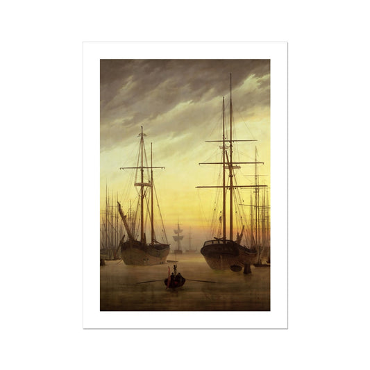 Friedrich - View of a haven Poster - Atopurinto