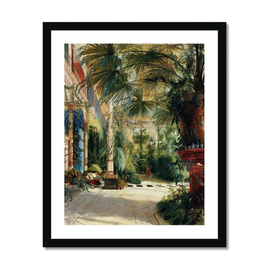 Blechen - In the Palmhouse gerahmtes Poster - Atopurinto