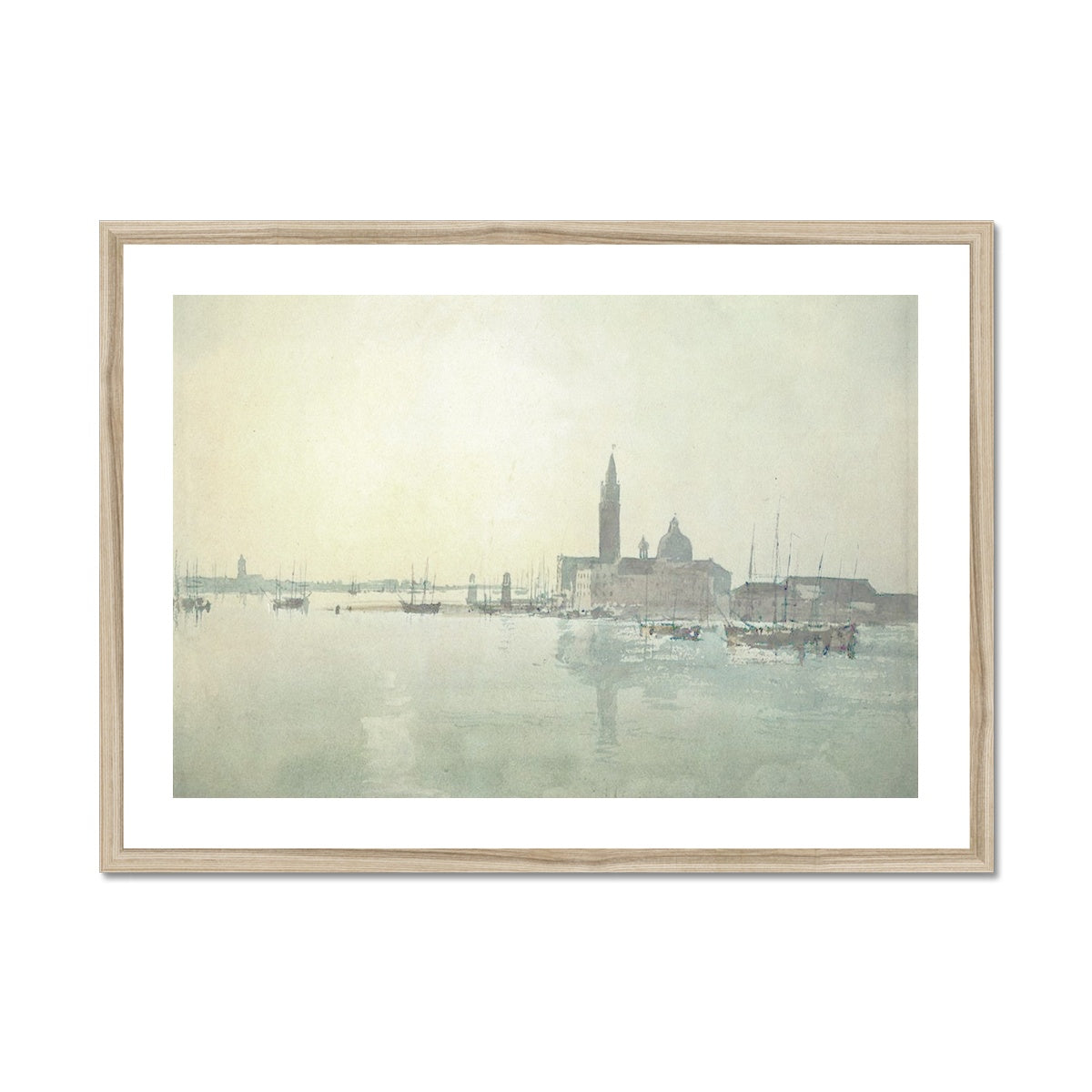 Turner - Morgenstimmung in Venedig Poster in Premium Holzrahmen - Boutique de l´Art