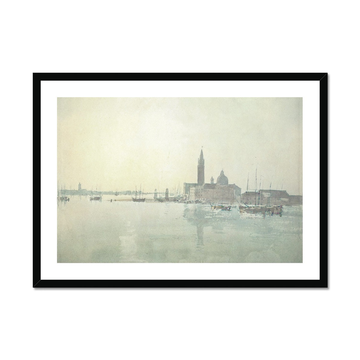 Turner - Morgenstimmung in Venedig Poster in Premium Holzrahmen - Boutique de l´Art