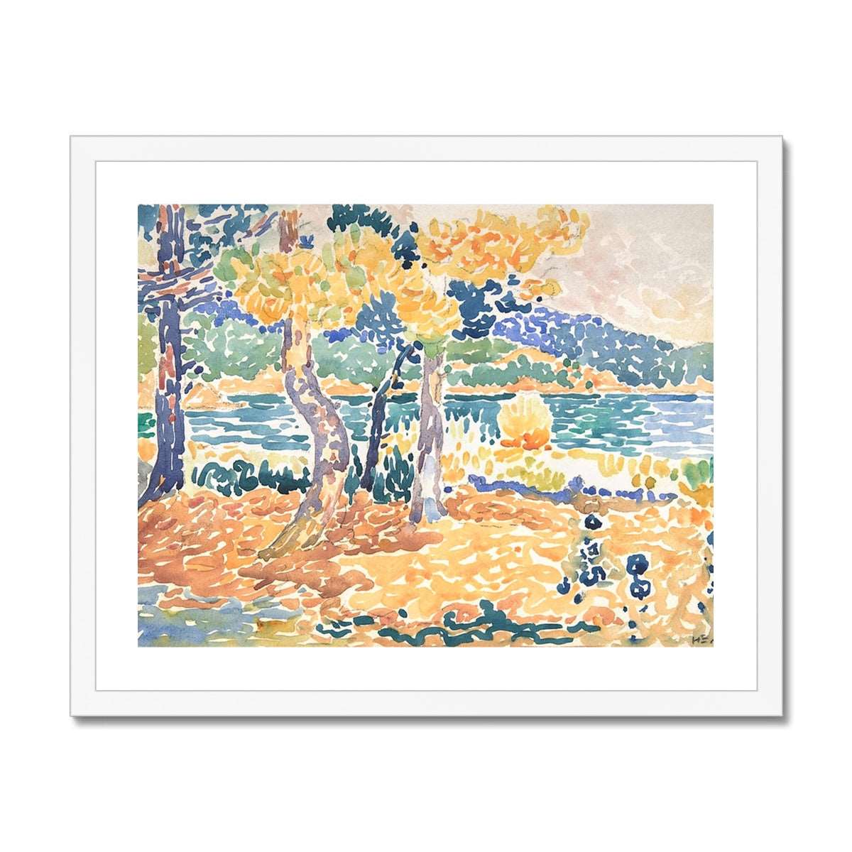Cross - Pines on the Coastline gerahmtes Poster - Atopurinto