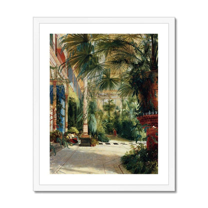 Blechen - In the Palmhouse gerahmtes Poster - Atopurinto