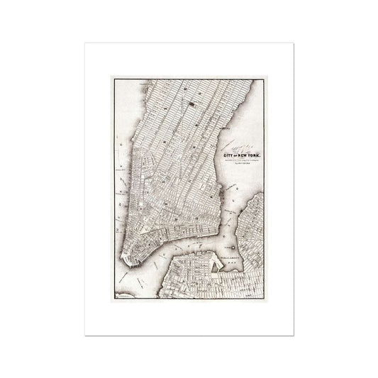 City of New York Vintage Map Poster - Atopurinto