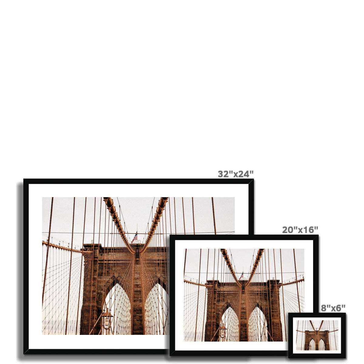 Brooklyn Bridge - New York City gerahmtes Poster - Atopurinto