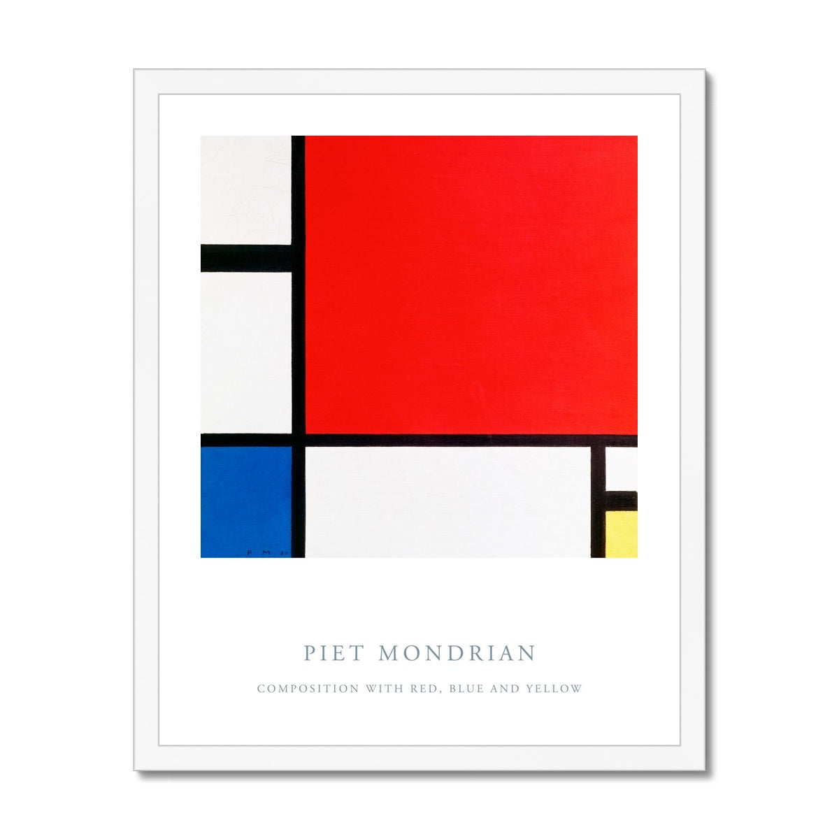 Mondrian -  Composition with Red, Blue, and Yellow gerahmtes Poster - Atopurinto