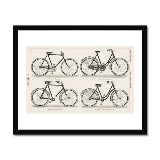 Fahrräder I gerahmtes Poster - Atopurinto