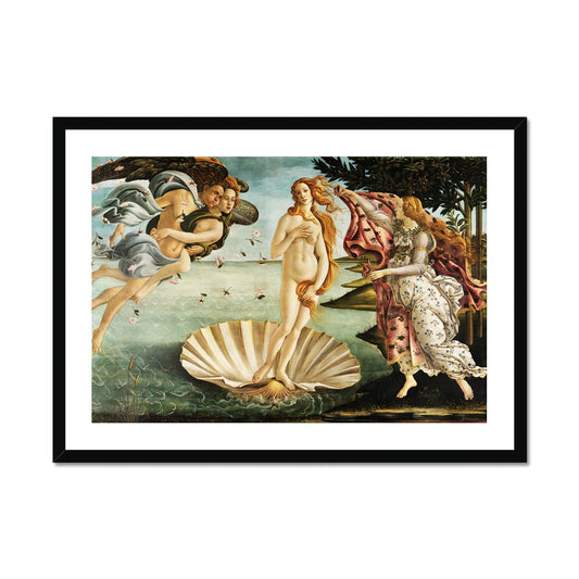 Sandro Botticelli - Die Geburt der Venus Poster in Premium Holzrahmen - Boutique de l´Art