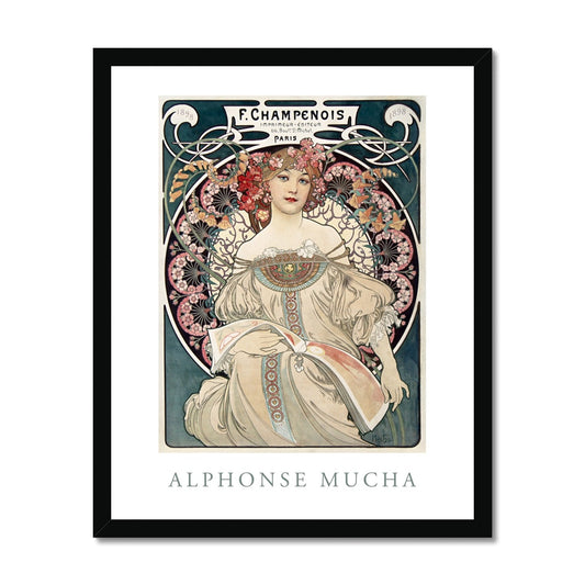 Mucha - Champenois gerahmtes Poster - Atopurinto