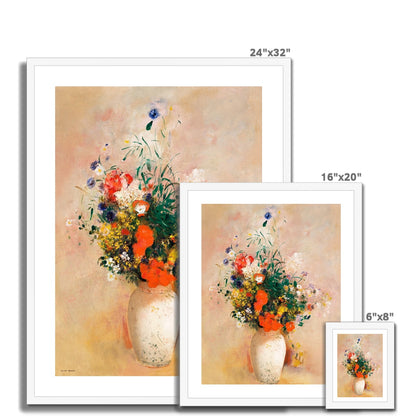 Redon - Vase of Flowers gerahmtes Poster - Atopurinto
