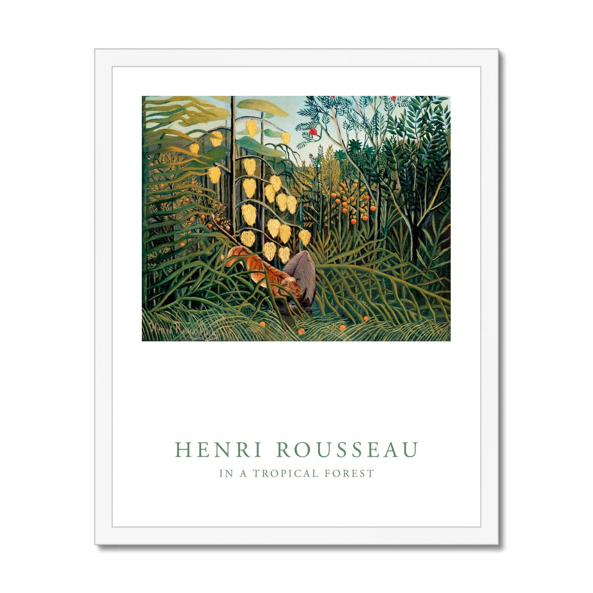 Rousseau -  In a Tropical Forest gerahmtes Poster - Atopurinto