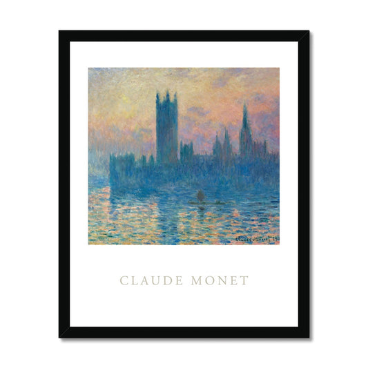 Monet - House of Parliament gerahmtes Poster - Atopurinto