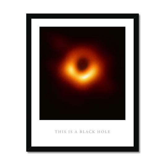 This is a Black Hole gerahmtes Poster - Atopurinto