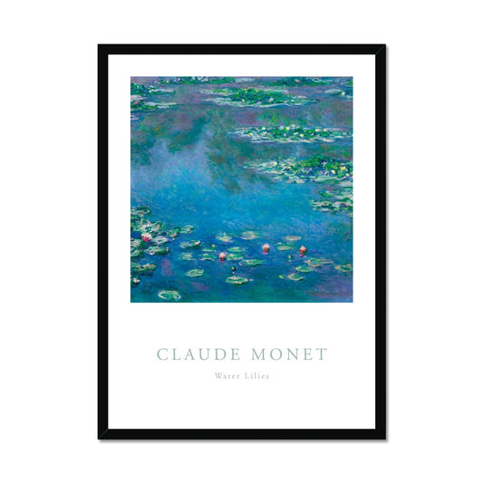 Monet - Wasserlilien Poster in Premium Holzrahmen - Boutique de l´Art
