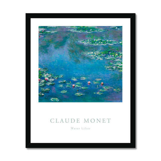 Monet - Water Lilies gerahmtes Poster - Atopurinto