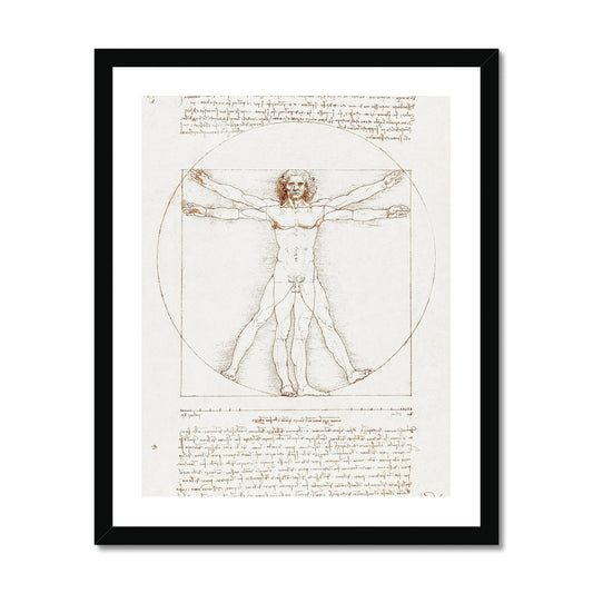 Da Vinci - Vitruvian Man gerahmtes Poster - Atopurinto