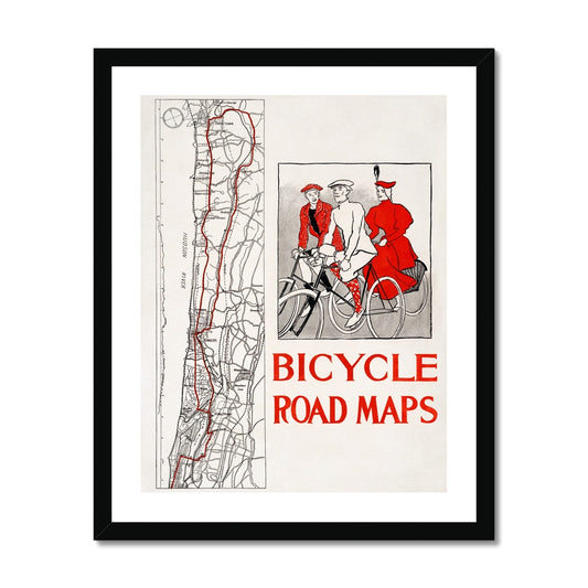 Penfield - Bicycle Road Maps, New York gerahmtes Poster - Atopurinto
