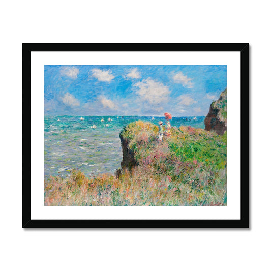 Monet - Cliff Walk at Pourville gerahmtes Poster - Atopurinto