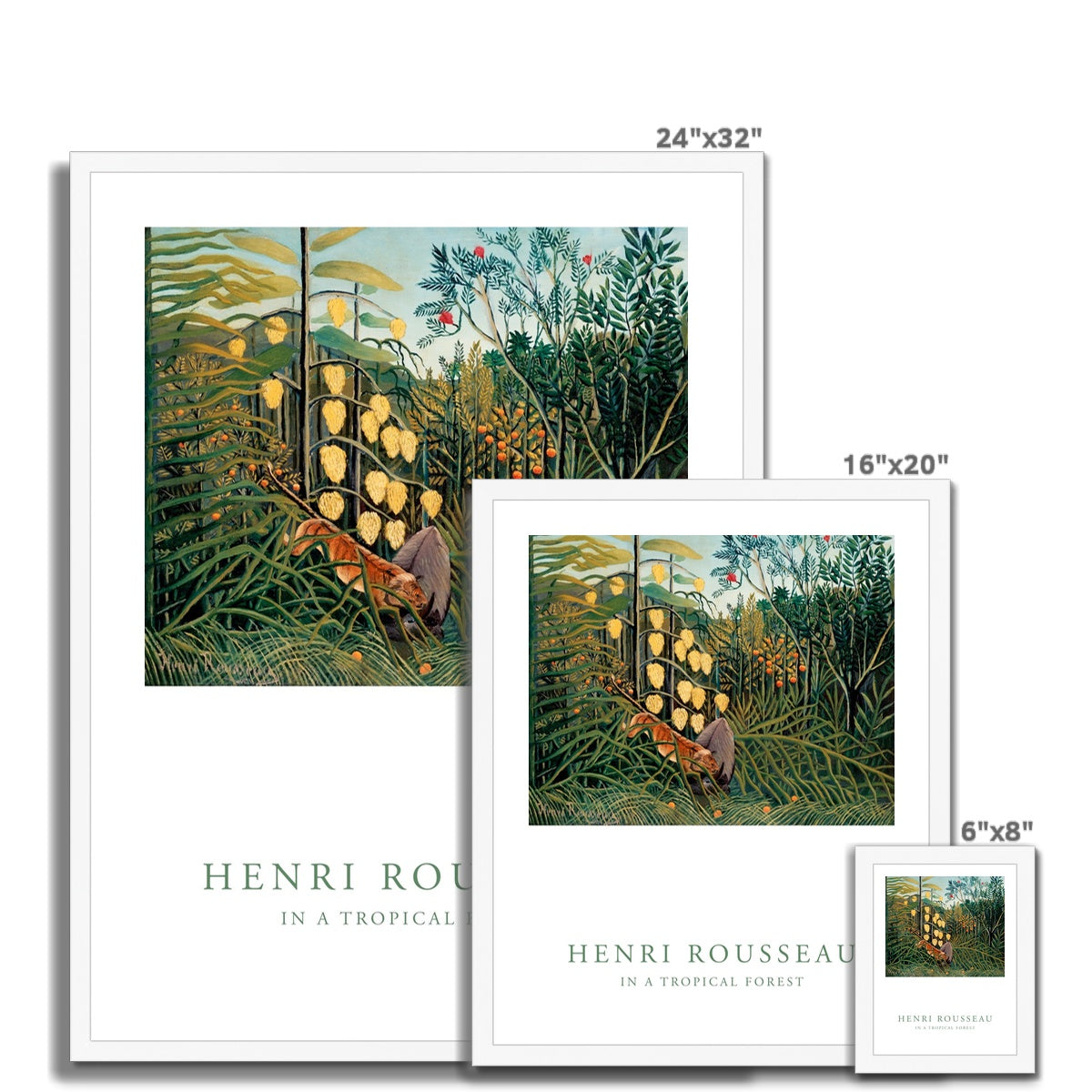 Rousseau -  In a Tropical Forest gerahmtes Poster - Atopurinto